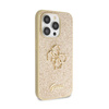 Guess Glitter Script Big 4G - Case for iPhone 14 Pro (Gold)