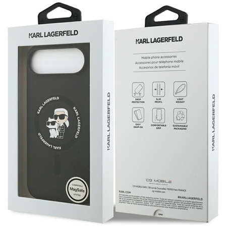 Karl Lagerfeld Silicone Karl & Choupette Ring MagSafe - Case iPhone Air (black)