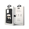 Karl Lagerfeld Silicone Iconic Karl`s Head MagSafe - pouzdro na iPhone 14 Pro (černé)