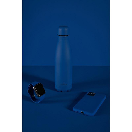 PURO ICON - Bouteille thermique en acier inoxydable 500 ml (bleu foncé) (revêtement en poudre)