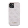 Guess 4G Metal Gold Logo - Coque pour iPhone 15 Plus (rose)