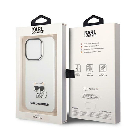 Karl Lagerfeld Choupette Body - Etui iPhone 14 Pro (przezroczysty)