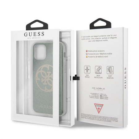 Guess Circle Glitter 4G - iPhone 11 Pro Case (khaki)
