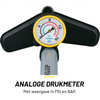 Dunlop - Standpumpe für Fahrräder, Bälle, Matratzen mit Manometer (Blau)