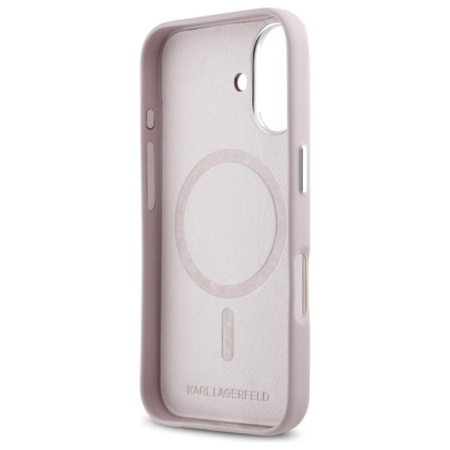 Karl Lagerfeld FW Metal Plate MagSafe - iPhone 16 Case (pink)