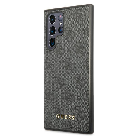 Guess 4G fém arany logó - Samsung Galaxy S22 Ultra tok (szürke)