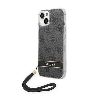Guess 4G Print Cord - tok zsinórral iPhone 14 (fekete)