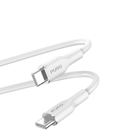 PURO ICON Soft Cable - USB-C to USB-C cable 1.5 m (White)