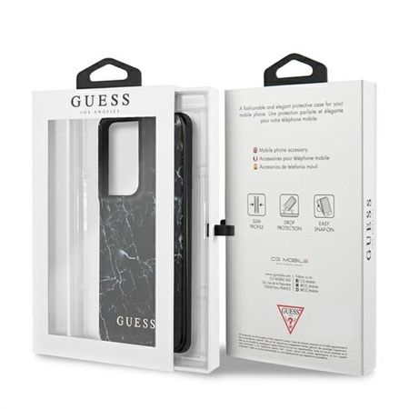 Guess Marble - Etui Samsung Galaxy S21 Ultra (czarny)
