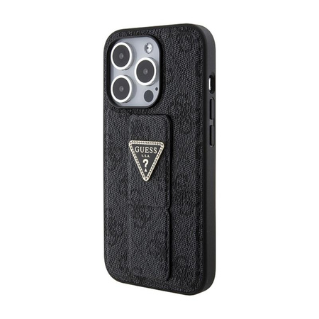 Guess Grip Stand 4G Triangle Strass Logo - iPhone 15 Pro Max Case (black)