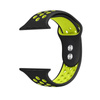 Crong Duo Sport – Strap for Apple Watch 38/40/41/42 mm (black/lime)