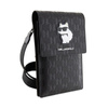Karl Lagerfeld Saffiano Monogram Choupette - Crossbody taška na telefon (černá)