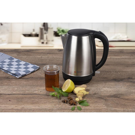 LARGE 1.7 L STEEL ELECTRIC Kettle, with Stand, Alpina, 1850-2200W