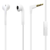 PURO ICON Stereo Earphones - Flat cable headphones with microphone and remote control (White)