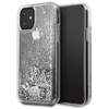 Guess Liquid Glitter Hearts - iPhone 11 tok (ezüst)