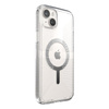Speck Gemshell Grip + MagSafe - Case for iPhone 15 Plus / iPhone 14 Plus (Clear / Chrome Finish)