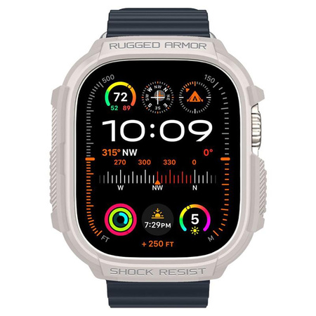 Spigen Rugged Armor - Gehäuse für Apple Watch Ultra 1/2 49 mm (Dune Beige)