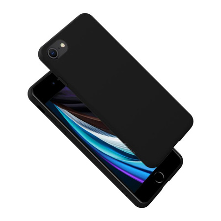 Crong Color Cover - Hülle für iPhone SE (2022/2020) / 8 / 7 (schwarz)