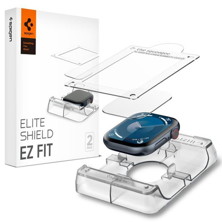 Spigen Elite Shield EZ Fit 2-Pack - Hybridní ochranné sklo pro Apple Watch 10 42 mm (Průhledný)