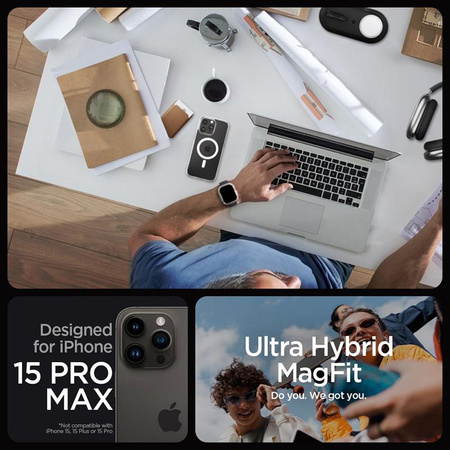 Spigen Ultra Hybrid MagSafe - Schutzhülle für iPhone 15 Pro Max (Weiß)