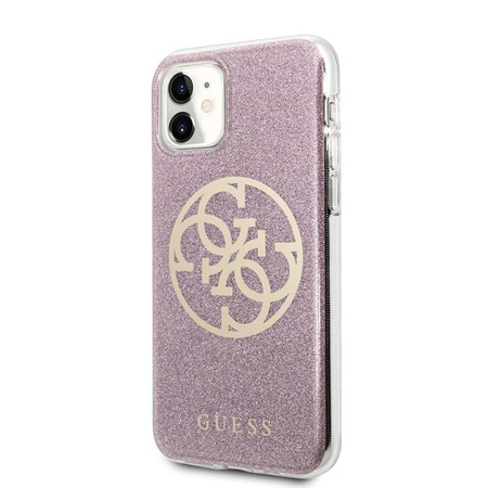 Guess Circle Glitter 4G - iPhone 11 Tasche (rosa)