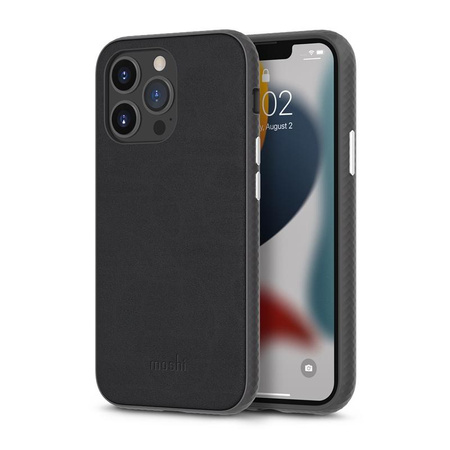 Moshi Overture - 3 az 1-ben tok flip cover iPhone 13 Pro (antibakteriális NanoShield™) (Jet Black)