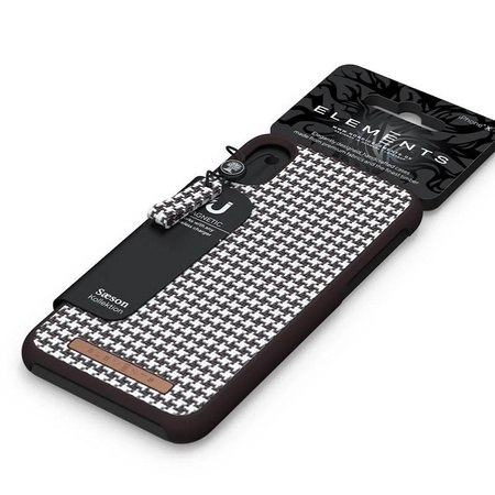 Nordic Elements Saeson Idun - Material Case for iPhone XR (Dark Brown Pattern 2)