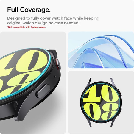 Spigen GLAS.TR EZ FIT 2-Pack - Tempered glass for Samsung Galaxy Watch 7 40 mm (2 pcs)