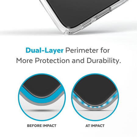 Speck Presidio Perfect-Clear - Samsung Galaxy S23+ Case with MICROBAN Coating (Clear)