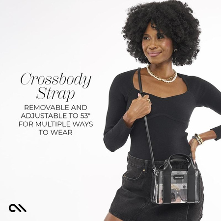 Case-Mate Micro Tote Bag - Sac à bandoulière étanche (Midnight Black/Clear)