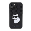 Karl Lagerfeld Saffiano Monogram NFT Choupette - Tasche für iPhone 14 Plus (Schwarz)