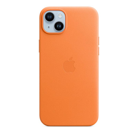 Apple Ledertasche - Ledertasche mit MagSafe für iPhone 14 Plus (Orange)