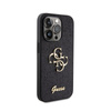 Guess Glitter Script Big 4G - Hülle für iPhone 15 Pro (schwarz)