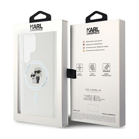 Karl Lagerfeld IML Karl & Choupette MagSafe - Étui Samsung Galaxy S24 Ultra (Transparent)
