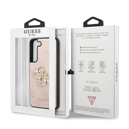 Guess 4G Big Metal Logo - pouzdro pro Samsung Galaxy S22 (růžové)