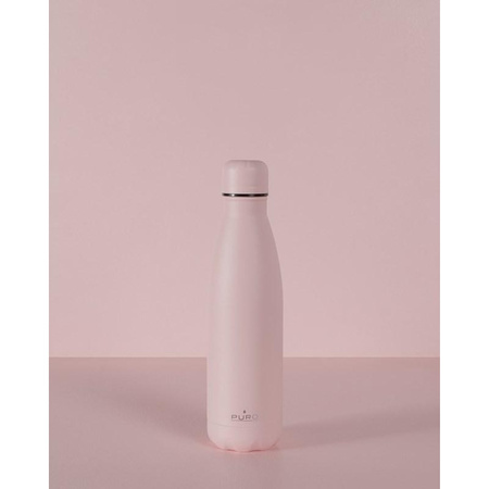 PURO ICON - Rozsdamentes acél palack 500 ml (Candy Pink) (porszórt bevonat)