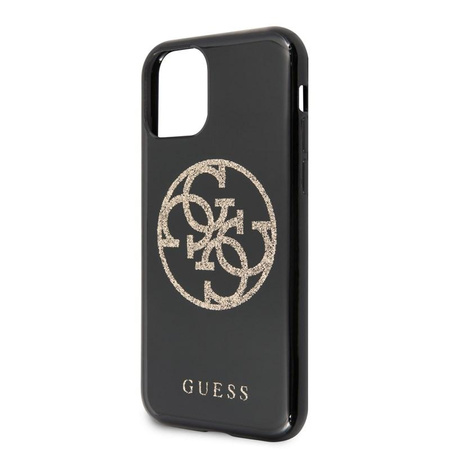 Guess Circle Glitter 4G - iPhone 11 Tasche (schwarz)