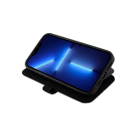 Mercedes Booktype Étui en cuir à motif de vagues - iPhone 15 Pro Case (noir)