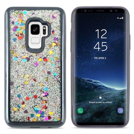Zizo Liquid Glitter Star Case - Étui pour Samsung Galaxy S9 (Noir)