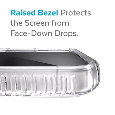 Speck Presidio Perfect-Clear mit Griffen + MagSafe - iPhone 13 Hülle mit MICROBAN-Beschichtung (Klar)