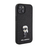 Karl Lagerfeld Fixed Glitter Iconic Logo Metal Pin - iPhone 15 / 14 / 13 Case (black)