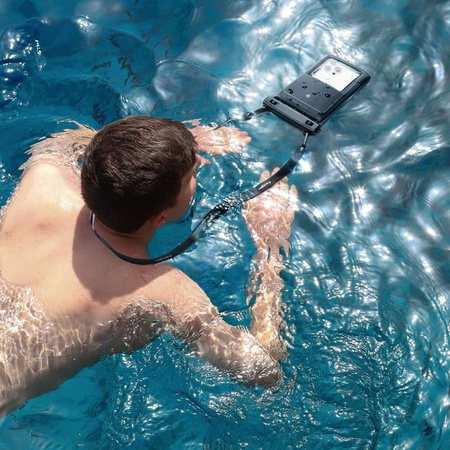 Spigen A611P Universal Waterproof Float Case 2-Pack – Wasserdichte Hülle für Smartphones bis 6,9" (Matte Black)