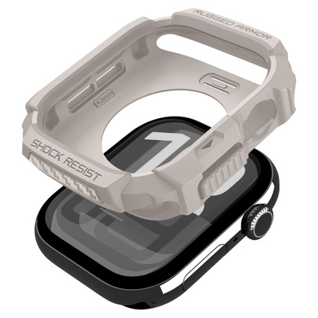 Etui do Apple Watch 10 11 42 mm Spigen Armor Oryginalna Obudowa Beżowa Case