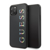Guess Double Layer Glitter Case Logo Multicolor - pouzdro pro iPhone 11 Pro (černé/barevné)