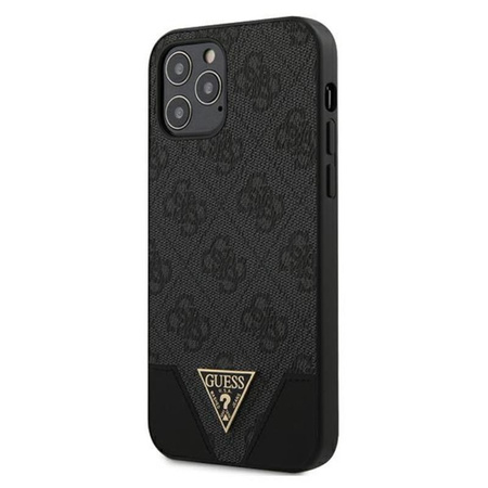 Guess 4G Triangle Collection - Coque iPhone 12 / iPhone 12 Pro (gris)