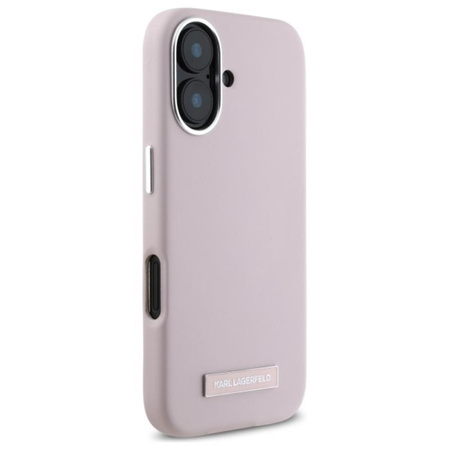 Karl Lagerfeld FW Metal Plate MagSafe - iPhone 16 Case (pink)