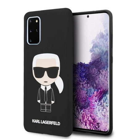 Pouzdro Karl Lagerfeld Fullbody Silicone Iconic - Samsung Galaxy S20+ (černé)