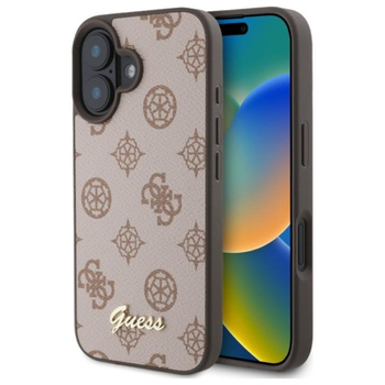 Guess Peony Script MagSafe - iPhone 16 Case (brown)