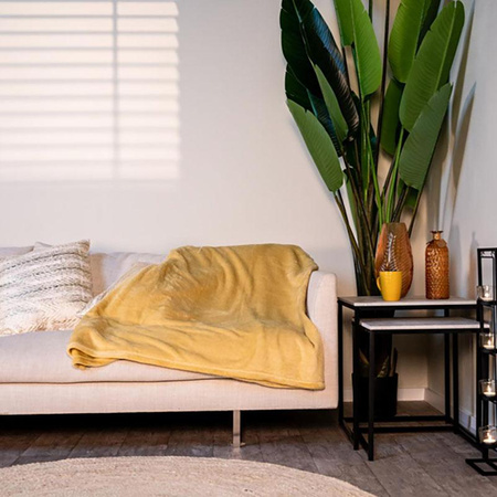 Koc flanelowy 200x150cm (żółty)