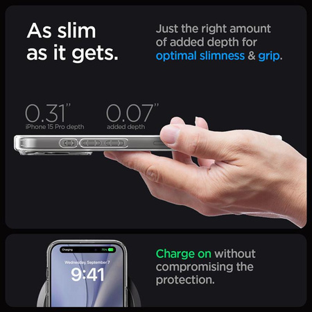 Spigen Ultra Hybrid MagSafe - pouzdro pro iPhone 15 Pro (Zero One White)